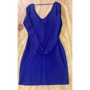 Charlotte Russe Women's Size Small Blue Dress Long Sleeves-NWT